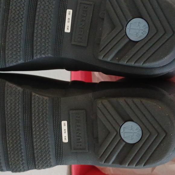 Hunter Original Tall Ladies Dark Slate Rain Boots - Picture 10 of 16